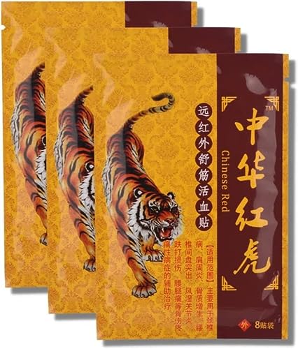 80st kinesiska tigerplåster Smärtstillande plåster Artrit Relief Patch Kinesiska örtingredienser Hot Patch för axel och rygg Artrit smärta