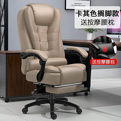 OPXZPM kontorsstol kontorsstol bekväm sittande arbetsrum svängbar stol spelstol ryggstöd läder vilande chef stol, bom klaff 3