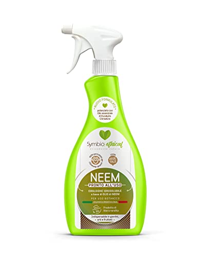 Symbioethical Neem Ready to Use 1 Liter 100% Vegetable Spray based on Neem oil and citriodora eucalyptus extract - NEW FORMULA Made in Italy