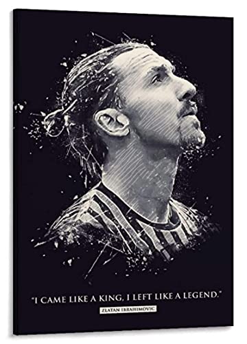TAGGD Affischer och tryck 60 x 80 cm Senza Cornice Zlatan Ibrahimovic Giocatore di calcio Immagine Stampa moderna famiglia Camera da letto Decor Poster